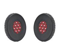 Universal Ear Pads Replacement, Soft Sponge Leather Headphone Cover Noise Blocking Breathable Ear Cushions, for OE2 OE2I Headset (Black Red)