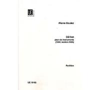UNIVERSAL EDITION BOULEZ P. - DERIVE 1 - CONDUCTEUR Classical sheets Full score