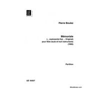 UNIVERSAL EDITION BOULEZ P. - MEMORIALE - FLUTE ET OCHESTRE DE CHAMBRE - CONDUCTEUR Classical sheets Chamber music
