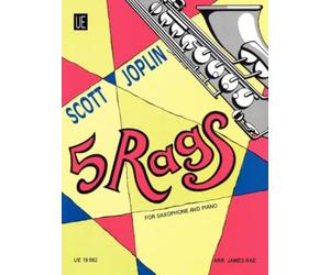 UNIVERSAL EDITION JOPLIN SCOTT - 5 RAGS - SAXOPHONE & PIANO Jazz&blues sheet Saxophone by Scott Joplin (2003-08-06)