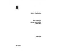 UNIVERSAL EDITION SKALKOTTAS N. - PASSACAGLIA - PIANO Classical sheets Piano