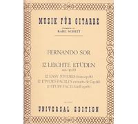 UNIVERSAL EDITION SOR FERNANDO - 12 LEICHTE ETÜDEN AUS OP.60 Educational books Acoustic guitar