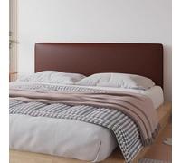 Universal Elastic Headboard Cover for Double/Single Bed - Eco-Friendly Brown Faux Leather Headboard Protector (170-190cm) - Stylish Bedding Accessory