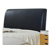 Universal Elastic Headboard Cover for Double/Single Bed - Eco-Friendly Faux Leather Protection Fits 190-210cm Stylish Black Design Bedroom Decor Upgrade