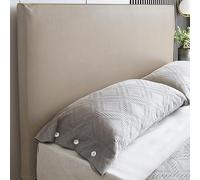 Universal Elastic Headboard Cover for Double/Single Bed Eco-Leather Bed Head Protector Stylish Brown Fits 110-140cm Headboards Durable & Easy to Clean.