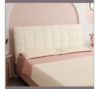 Universal Elastic Upholstered Headboard Cover for Double/Single Bed Solid Colors Velvet Fabric Soft and Stylish White 230cm - Perfect Home Decor Solution
