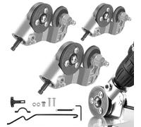Universal Electric Drill Plate Cutter, Upgraded Metal Nibbler Drill Attachment, Fast Sheet Metal Cutter, for Iron/White Sheet/Steel/Copper/Aluminum 3 pcs