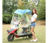 Universal Electric Motorcycle Sunshade Cover,Fully Enclosed Motor Scooter Umbrella Mobility Sun Shade & Rain Cover Waterproof,A,Norearviewmirror