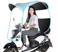 Universal Electric Motorcycle Sunshade Cover, Scooter Rain Waterproof Cover, Battery Car Canopy Umbrella Sun Rain Wind Cover,A