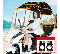 Universal Electric Motorcycle Sunshade Cover, Waterproof Canopy for Rain and Sun Protection with Rearview Mirror Compatibility