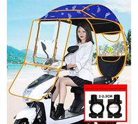Universal Electric Motorcycle Sunshade Cover, Waterproof Canopy for Rain and Sun Protection with Rearview Mirror Compatibility