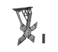 Universal Electric TV Mount, Smart Foldable Ceiling Support for Flat & Curved TVs, Remote Control Compatible with Most Televisions, Space-Saving Design.