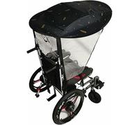 Universal Electric Wheelchair Canopy Awning, Adjustable Sun Shade Rain Cover, Side Gauze Breathable Waterproof Cotton Wheelchair Accessory