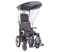 Universal Electric Wheelchair Parasol Sun Shade Rain Cover Folding Umbrella Canopy Awning Stand for Most Wheelchairs UV Resistant Protection and Weatherproof