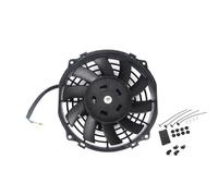 Universal Engine Fan 7 Inch Universal 12V 80W Slim Reversible Black Blades Electric Cooling Radiator Auto Fan Mounting Kit Main Engine Cooling Fan