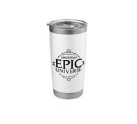 Universal Epic Universe Minimalist Logo Black Stainless Steel Insulated Tumbler