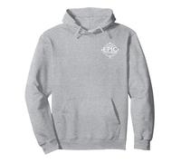 Universal Epic Universe Minimalist Logo White Pocket Hit Pullover Hoodie, Adult Unisex, Heather Grey, X-Large