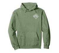 Universal Epic Universe Minimalist Logo White Pocket Hit Pullover Hoodie, Adult Unisex, Sage Green, X-Large