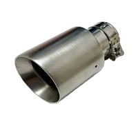 Universal Exhaust Muffler Tip Pipe 1pcs Car Exhaust Pipe Stainless Steel Frosted Silver Tail Throat Horn Outlet Large Diameter 89mm 101mm 114mm Car Tuning(77mm-101mm)