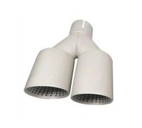 Universal Exhaust Muffler Tip Pipe For VW For GTI MK7 For Golf7 60MM 63mm Universal Double Car Muffler Tip Exhaust Tip 1Pcs Car Tuning(Left in51-Out114mm)