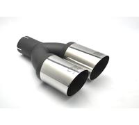 Universal Exhaust Tail Pipe Muffler Tip round 80mm lenght 210mm mounting 60mm