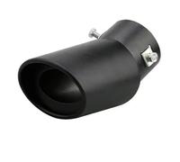 Universal Exhaust Tip 63mm Car Exhaust Outlet Stainless Car Tail Throat Exhaust Pipe Muffler Tip(Black curve)