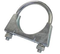Universal Exhaust U Bolt Clamp Heavy Duty Clamp with Nuts 52mm BZP - 2 Clamps