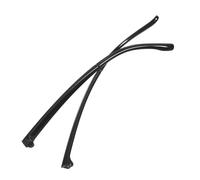 Universal Eyeglass Temple Replacement Parts, Tr Serrated Smooth Teeth | Black Minimalist Design, Concave Flat Tooth Profile, DIY Repair Use, for Sunglasses and Reading Glasses