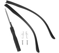 Universal Eyeglasses Replacement Temple Arms, 1 Pair TR90 Metal | Myopia Frames, Black Finish, 4-8mm Width, 1.2mm Thickness, Office and Sports Use
