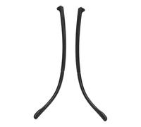 Universal Eyeglasses Temple Arm Replacement in Black Tr Pair | Serrated Smooth Teeth, Concave Flat Fit, Minimalist Modern Look, for Reading Glasses and Sunglasses