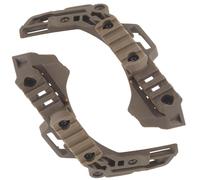Universal FAST Helmet Side Rails with Nylon Complete Installation Hardware for Mounting Flashlights Communication Gear Tactical Accessories(Brown)