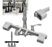 Universal Faucet Handle Lock for Double Sinks, Childproof Kitchen Sink Guard & Pet Proof Faucet Lever Lock, Prevent Water Flooding & Mess, No-Tool Installation Essential Safety for Toddlers(White*3)