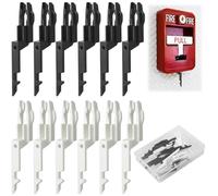 Universal Fire Alarm Test Key - 12 Pcs Fire Alarm Test Key, Fire Call Point Key for Electricians Caregivers, for All Versions of Call Points (6 black + 6 white)