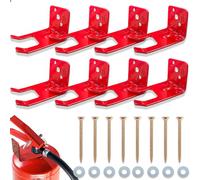 Universal Fire Extinguisher Bracket with Valve Body Slots Neck Under 1 in, Fork Style Fire Extinguishers Hanger for 5lb-13lb Dry and Water Extinguishers (8 Pack)