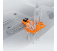 Universal Fishing Tool Holder for Boat & Kayak Gear Tracks - Heavy Duty PE Rigging Station - Compatible with Pliers, Fish Grips & Lure Storage - Kayak Fishing Accessories, 4 Colors Available (Orange)