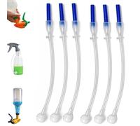 Universal Fit 360° Spray Bottle Adapter, 360° Spray Bottle Adapter, Weighted Tube Replacement for Sprayers, Upside Down Multi-Angle Sprayer Attachment, Flexible Dip Tube for Cleaning Bottles (6PCS)