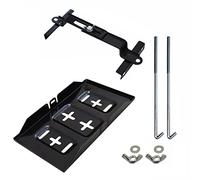 Universal Fit Car Battery Tray with Hold Down Clamps Adjustable Metal Battery Storage Holder Bracket Kit