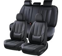 Universal Fit Car Seat Protectors Full Set for Fiat Fiorino, Nappa Leather Waterproof & Breathable with Anti-Slip Design - Front and Rear