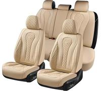 Universal Fit Car Seat Protectors Full Set for Fiat Freemont, Nappa Leather Waterproof & Breathable with Anti-Slip Design - Front and Rear
