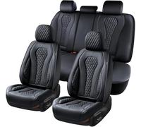 Universal Fit Car Seat Protectors Full Set for Fiat Grande Punto, Nappa Leather Waterproof & Breathable with Anti-Slip Design - Front and Rear