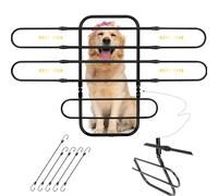Universal Fit Dog Barrier for SUV,Sedan,Truck,Front/Back Seat,Elastic 5 Ropes&Steel Hooks Firmly Fixed,42.5"-62"Width Adjustable,Dog Car Barrier Follow the Seat Movement,Durable Matte Paint
