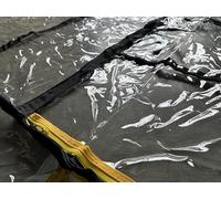 Universal Fit Heavy Duty Forklift Cab Enclosure Cover, Waterproof Vinyl Windshield Canopy, UV Protection, Rain & Dust Shield, Supports 13000+ lbs Capacity