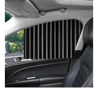 Universal Fit Magnetic Car Side Window Privacy Sunshade,Car Window Shade,Car Side Window Sun Shade,Car Curtain Pleated Silky UV Protection Privacy Suction Magnetic (Black, 2pcs*front)