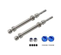 Universal Fit Metal Front Rear Drive Shaft Driveshaft Compatible With 1/10 4x4 2WD Stampede Hoss 4x4 2WD RC Car Upgrade Parts Aftermarket(Front Silver)