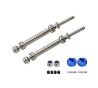 Universal Fit Metal Front Rear Drive Shaft Driveshaft Compatible With 1/10 4x4 2WD Stampede Hoss 4x4 2WD RC Car Upgrade Parts Aftermarket(Rear Silver)