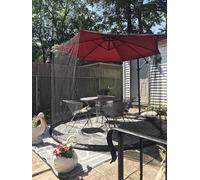 Universal Fit Mosquito Net Cover for Patio Umbrellas, Black Mesh Enclosure for 9-11 ft Round Umbrellas, Outdoor Privacy & Protection (118" x 90") - Single Layer Design