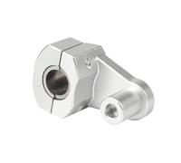 Universal Fit Motorcycle Bar Clamps Raised Handlebar Handle Bar Risers Compatible with 22MM 7/8" 28MM 1 1/8" Aftermarket Replacement(A Silver 1 PCS)