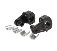 Universal Fit Motorcycle Bar Clamps Raised Handlebar Handle Bar Risers Compatible with 22MM 7/8" 28MM 1 1/8" Aftermarket Replacement(B Black 1 Set)
