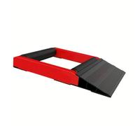 Universal Fit Motorcycle Tire Cleaning Stand Portable Motorbike Tyre Wheel Chain Clean Lubricate Shelf With Rollers Ramp Lift Compatible With All Vehicle Models(red)