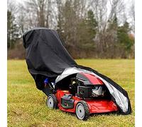 Universal Fit Push Mower Cover, Lawn Mower Cover Protects Against Water Dust Dirt Wind, Oxford Mower Cover Outdoor/Indoor Protector 76" x 44" x 21", Black